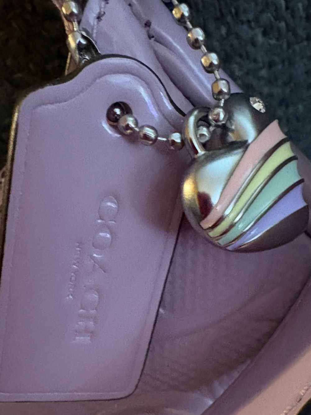Coach Patent Signature Crossbody in Pastel Violet - Picture 2 of 5